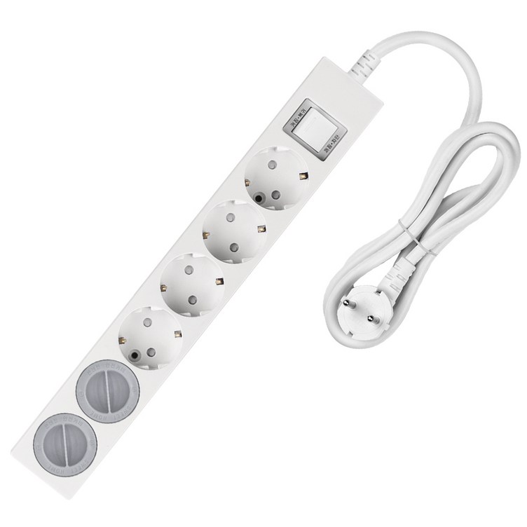 스윗홈 과부하차단 절전 6구 멀티탭  안전커버 2p 세트, 1.5m, 1개