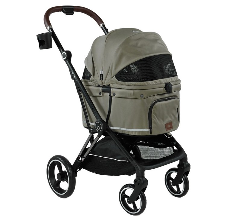 낫쏘빅 네로맥스3 반려동물 일체형 오토폴딩 유모차, 윈드올리브, 1개