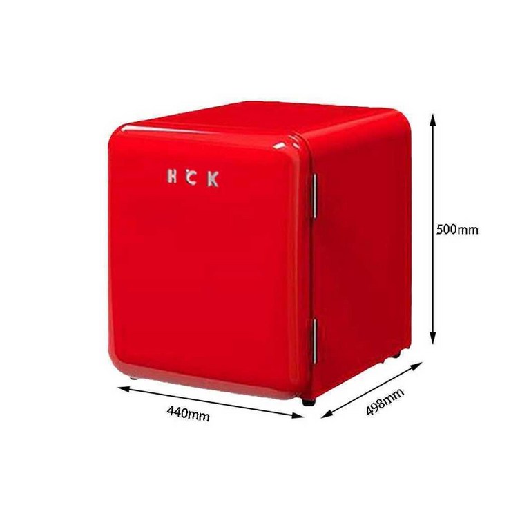 소형미니냉장고 HCK 가정용 냉장 냉동 침실 200V, 42L 미니 냉장고 레드, 상세페이지 참고