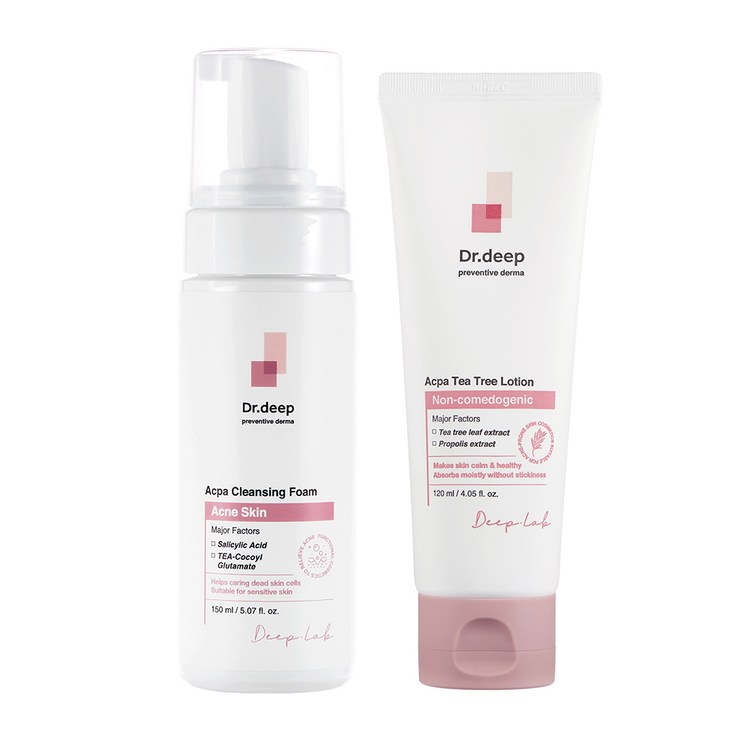 닥터딥 아크파세트 클렌징폼티트리로션 여드름피부 기초스킨케어, 1세트