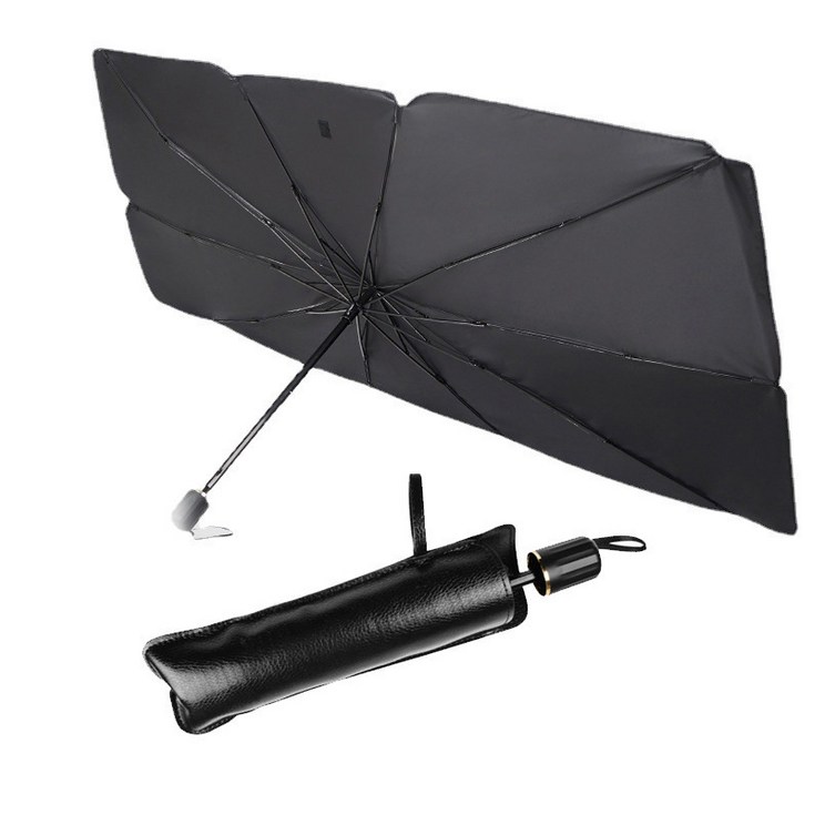 마크젠 앞유리 차량용 햇빛가리개 우산형, 1개, 블랙