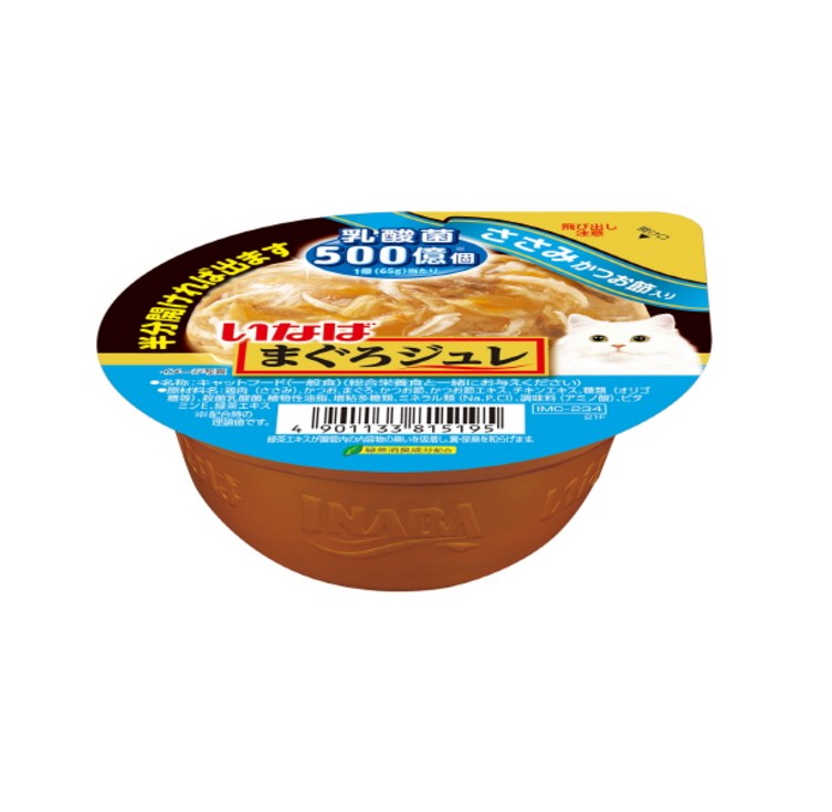 이나바 마구로쥬레 유산균 닭가슴살 가쓰오부시 65g IMC234, 단품, 65g, 1개