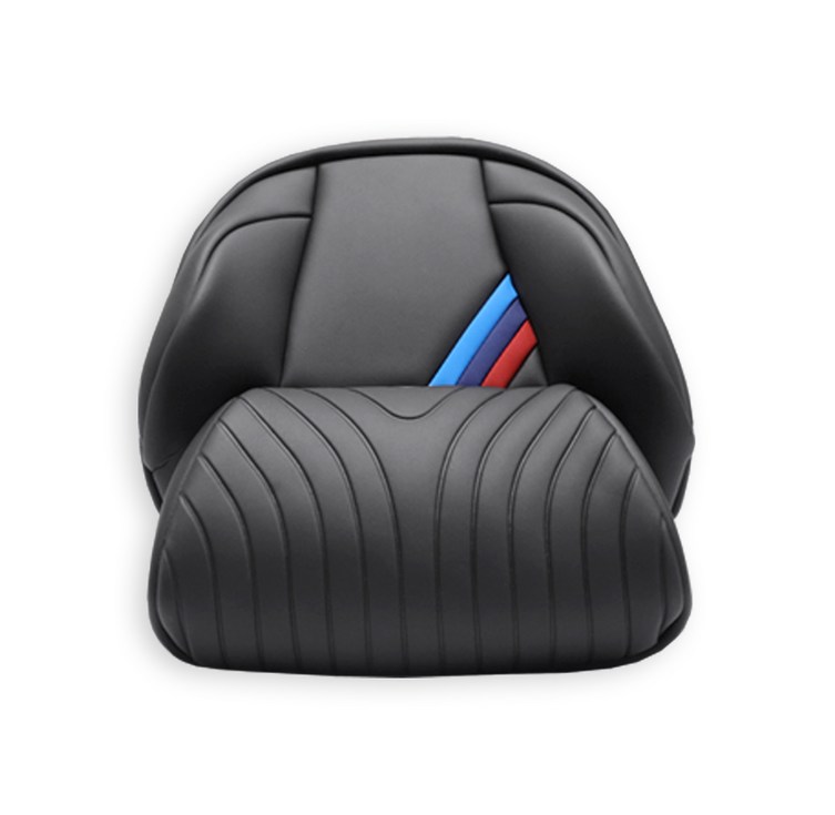 순정형 BMW 목쿠션 차량용 헤드레스트 자동차 목베개, 1개, 블랙
