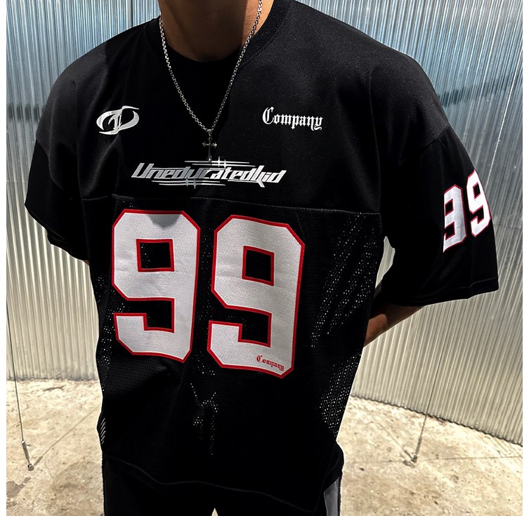 남자 빅사이즈 매쉬 져지 오버핏 럭비 티 럭비 유니폼 메쉬 티 흠뻑쇼 워터밤 티셔츠