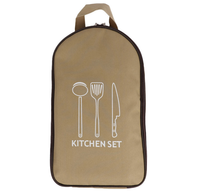 캠핑용 옥스포드 조리도구 파우치 가방, 베이지, 1개