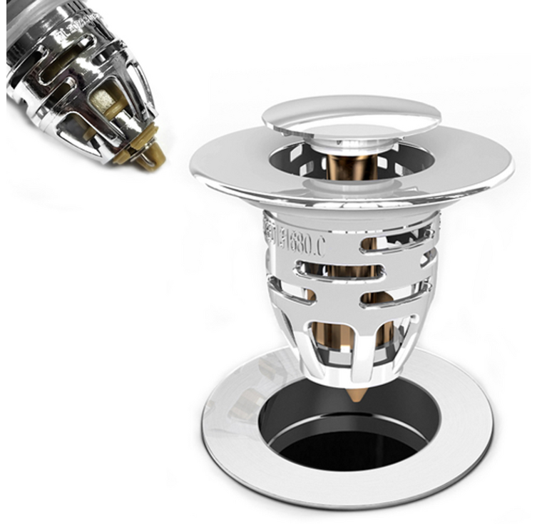 간편 설치 세면대 원터치 팝업 마개 트랩 일반형 자동 캡 팜업