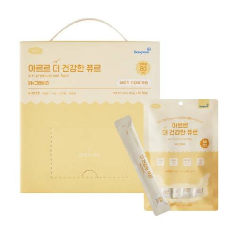 아르르 반려동물 더 건강한 쮸르 간식 80p, 닭크랜베리, 1120g, 1개