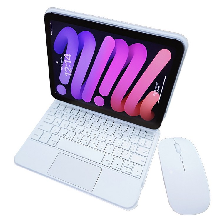 아이패드 호환 미니6 미니7 A17pro 한글 매직키보드 마우스 선택, white, 단일상품, 일반형 아이패드 호환 미니6 미니7 A17pro 한글 매직키보드 마우스 선택, white, 단일상품, 일반형