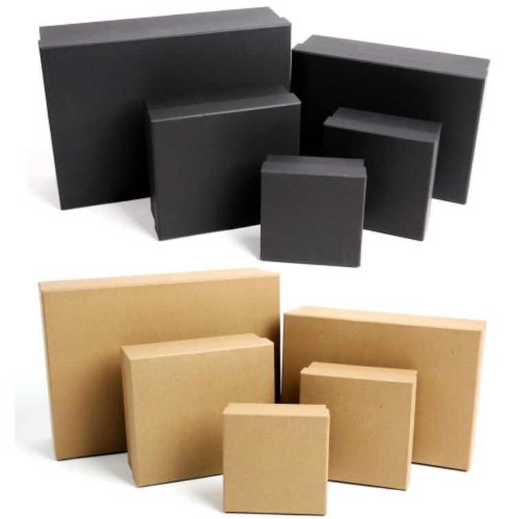 싸바리 선물 포장 상자  답례품 종이 기프트 미니 크라프트 박스, 블랙