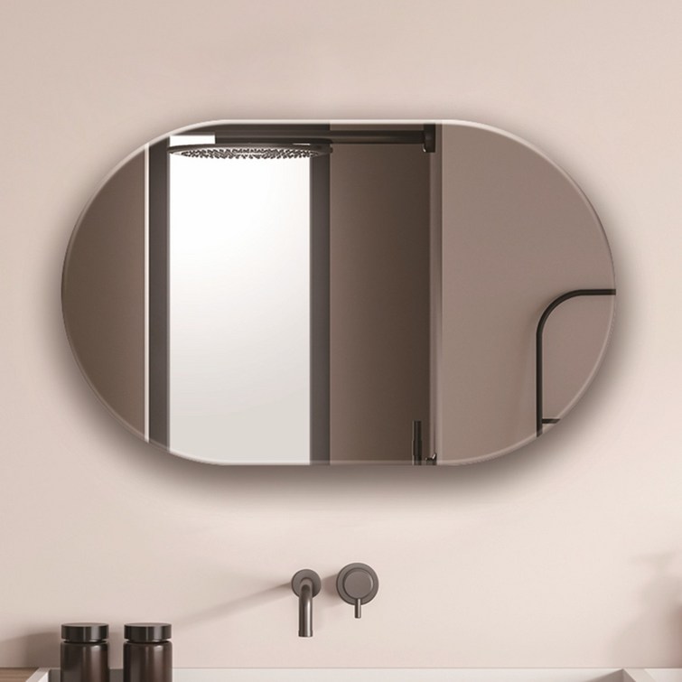 온미러 노프레임 벽걸이형 타원형 거울 500X800mm