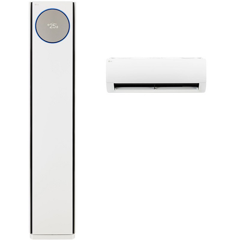 LG전자 81.8㎡(24.8평) + 18.7㎡(5.7평) 휘센 오브제컬렉션 2 in 1 타워에어컨 디럭스 매립배관형 FQ25DDNHE2M 방문설치 1