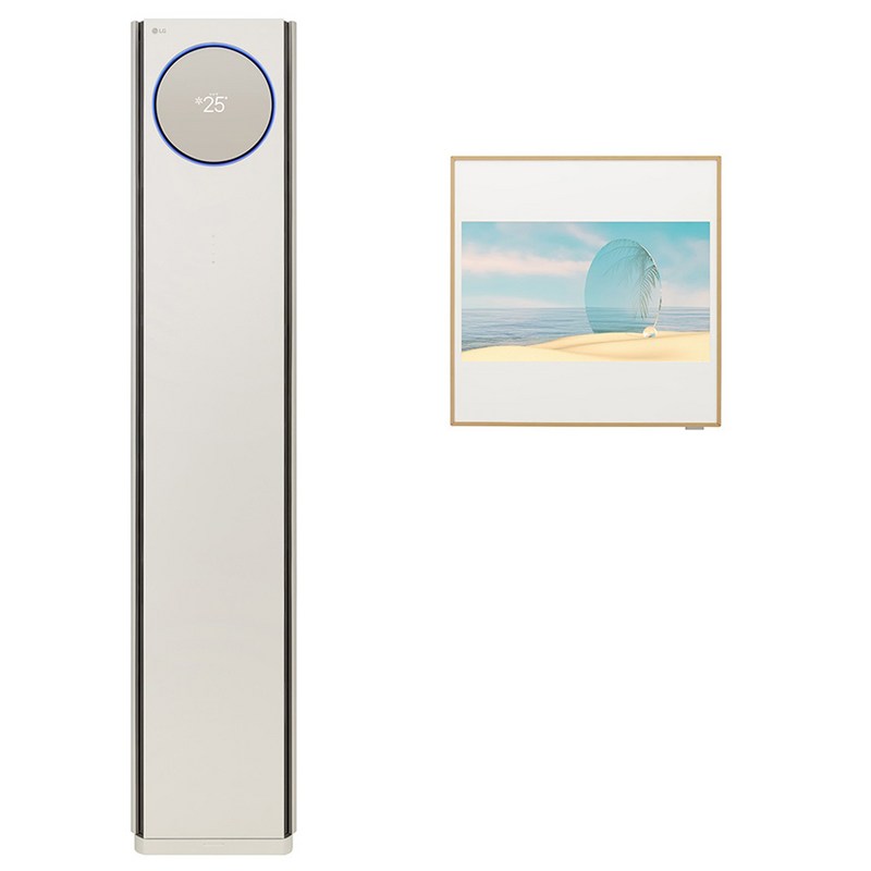 LG전자 인버터 74.5㎡(22.6평) + 18.7㎡(5.7평) 휘센 오브제컬렉션 타워I 2in1 9시리즈 에어컨 FQ22EN9BR2M 방문설치, 매립배관형 1