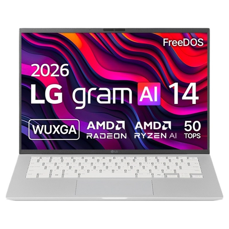 LG전자 2026 그램 AI 14 라이젠 AI 400 시리즈 방문설치, 실버, 14ZD95U-GX79K, 256GB, 32GB, Free DOS 1