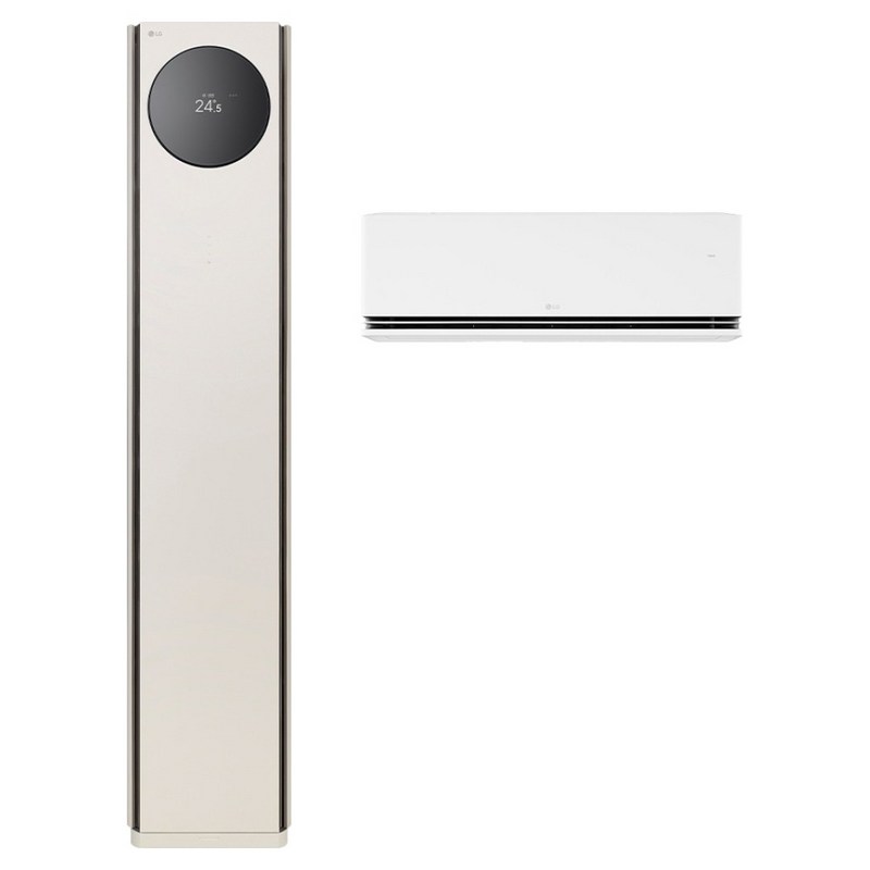 LG전자 인버터 58.5㎡ + 18.7㎡ 휘센 AI 오브제컬렉션 타워I 2 in 1 멀티형 에어컨 5시리즈 방문설치, FQ18GN5BA2M, 매립배관형 1