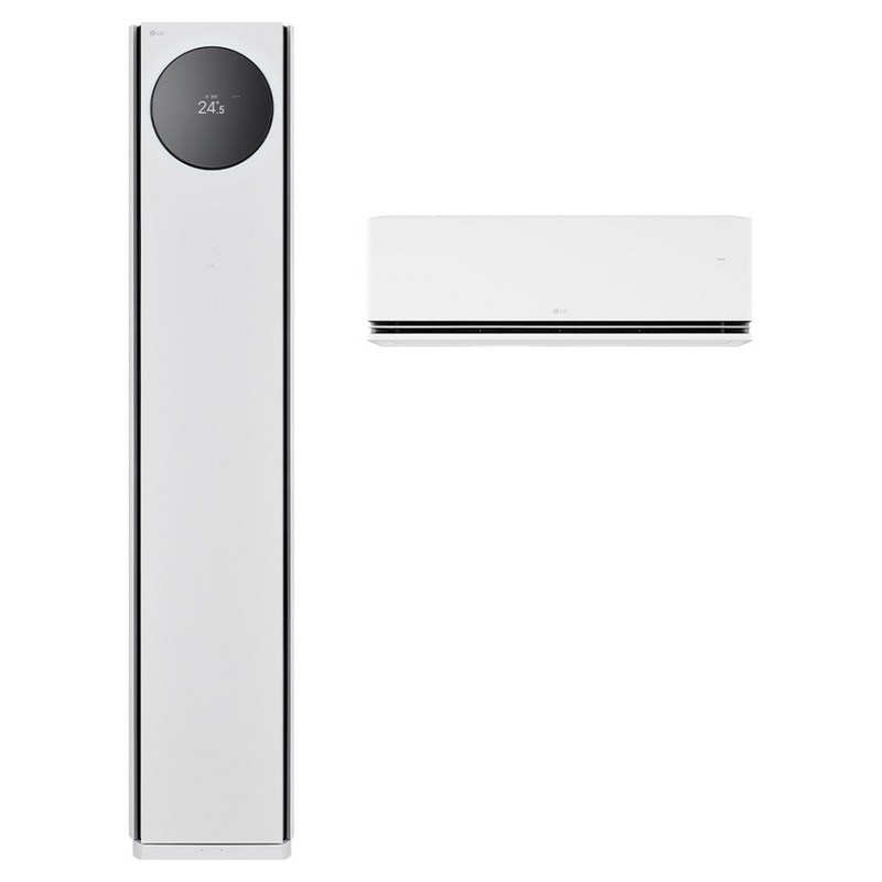 LG전자 인버터 58.5㎡ + 18.7㎡ 휘센 AI 오브제컬렉션 타워I 2 in 1 멀티형 에어컨 5시리즈 방문설치, FQ18GN5HA2, 일반배관형 1