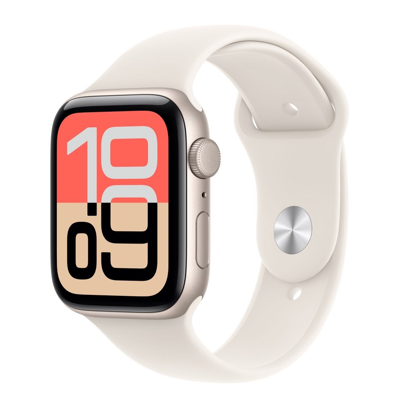 Apple 2025 애플워치 SE3 알루미늄 케이스, 44mm, GPS, 스타라이트, M/L 1