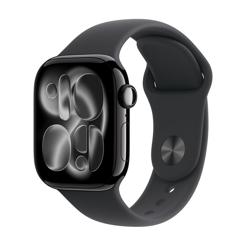 Apple 2025 애플워치 11, 제트 블랙, 42mm, GPS+Cellular, 알루미늄,제트 블랙/블랙 스포츠 밴드, S/M 1