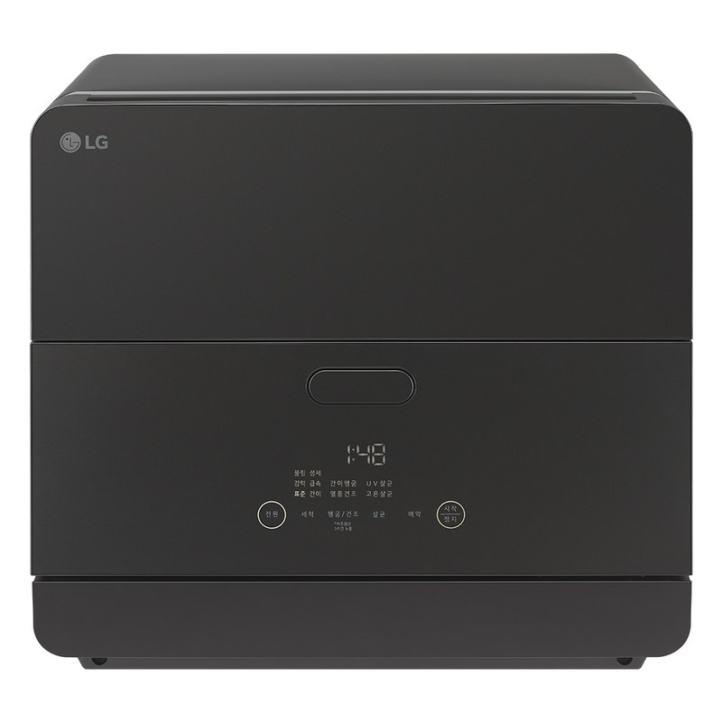 LG 디오스 오브제컬렉션 식기세척기 열풍건조 카운터탑 6인용 블랙 방문설치, 카밍 맨해튼 미드나잇, DTC2NM 1