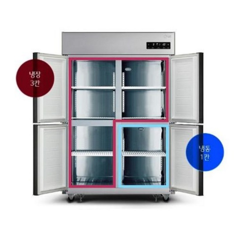 LG전자 업소용 비즈니스 냉장 3칸 냉동 1칸 냉장고 1064L 방문설치, C110AK 2