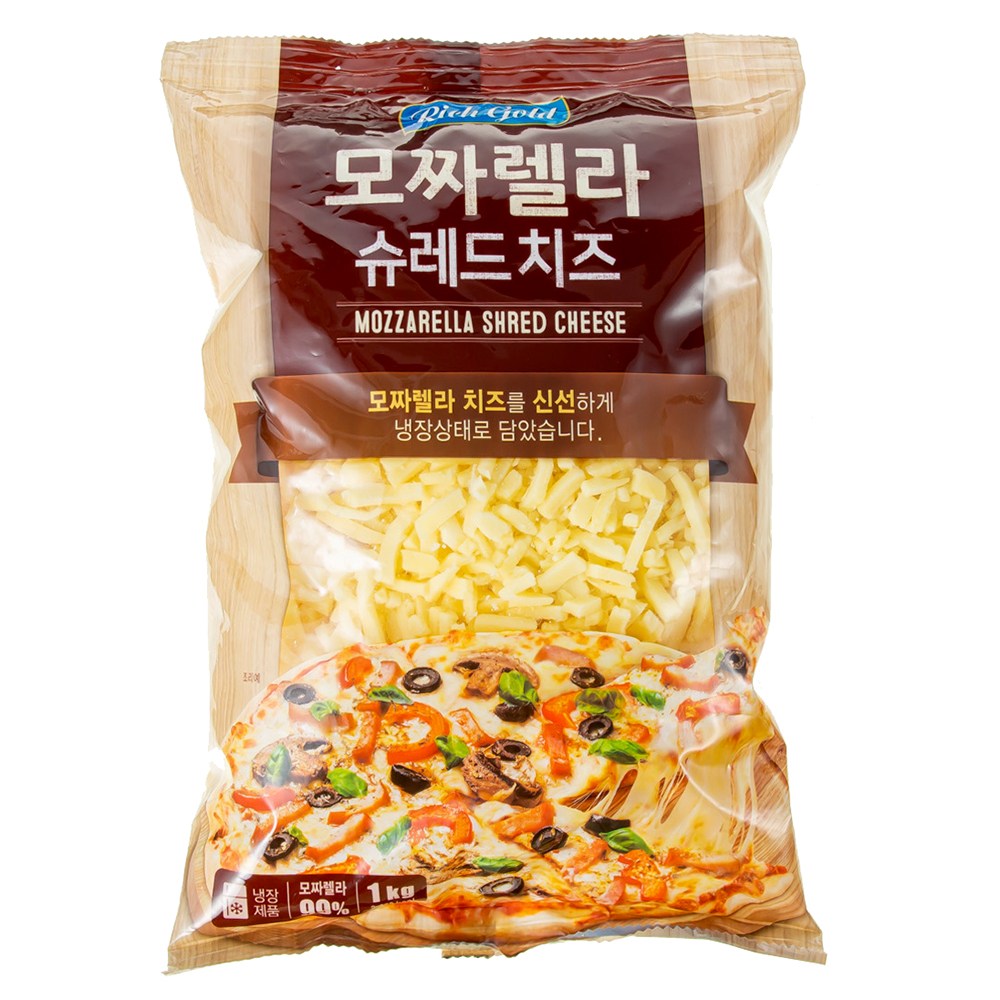 리치골드 모짜렐라 슈레드 치즈, 1kg, 1개 - thumb image