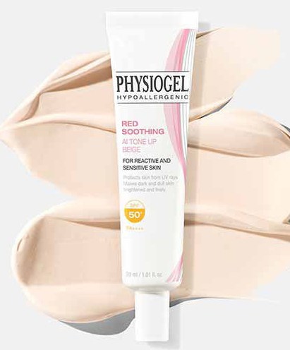 피지오겔 레드 수딩 AI 톤업 썬스크린 베이지 SPF50+ PA++++, 선택완료, 1개, 30ml - thumb image
