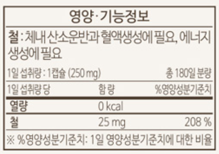 솔가 철분 25, 180정, 1개 - thumb image
