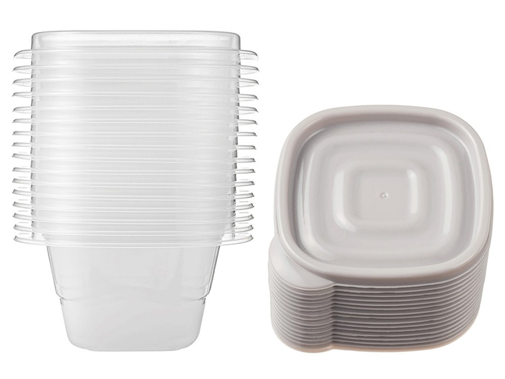 코멧 키친 전자레인지 밀폐용기 450ml 그레이 16개입, 1세트, 밀폐용기 16개 - thumb image