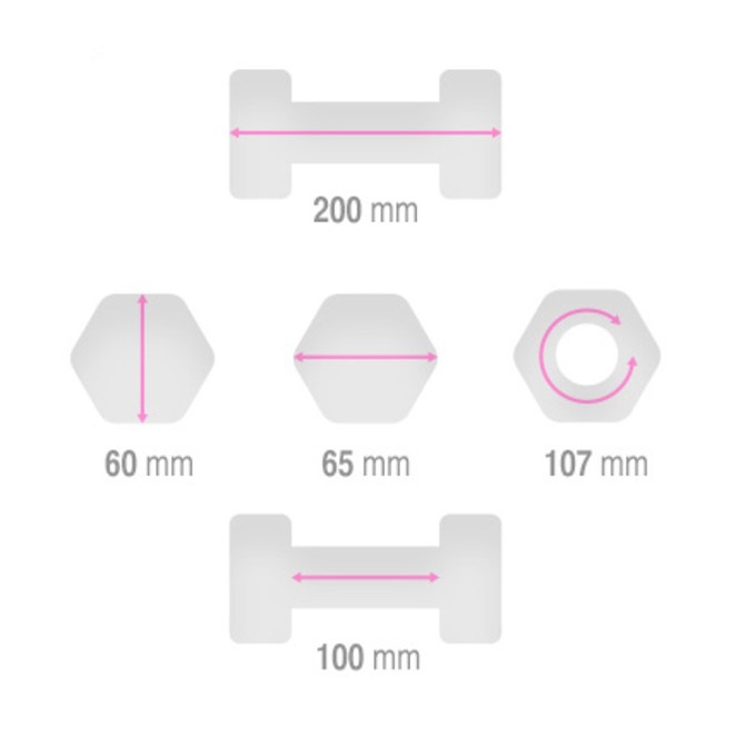 아리프 네오프렌 선인장 아령, 2kg, 2개 - thumb image