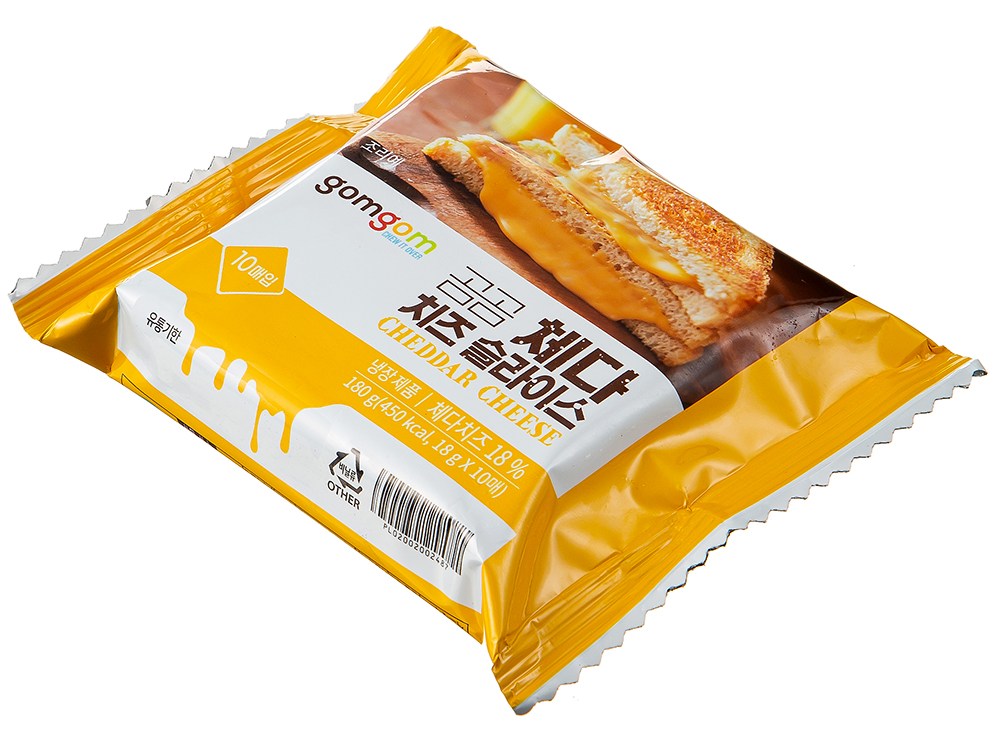 곰곰 체다치즈 슬라이스, 180g, 1개 - thumb image