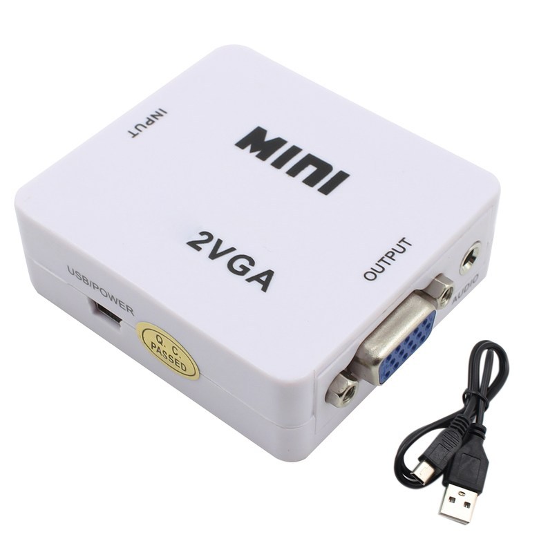 PC 노트북에서 HDTV용 미니 HDMI 호환 VGA 오디오 1080P 컨버터 어댑터 - thumb image