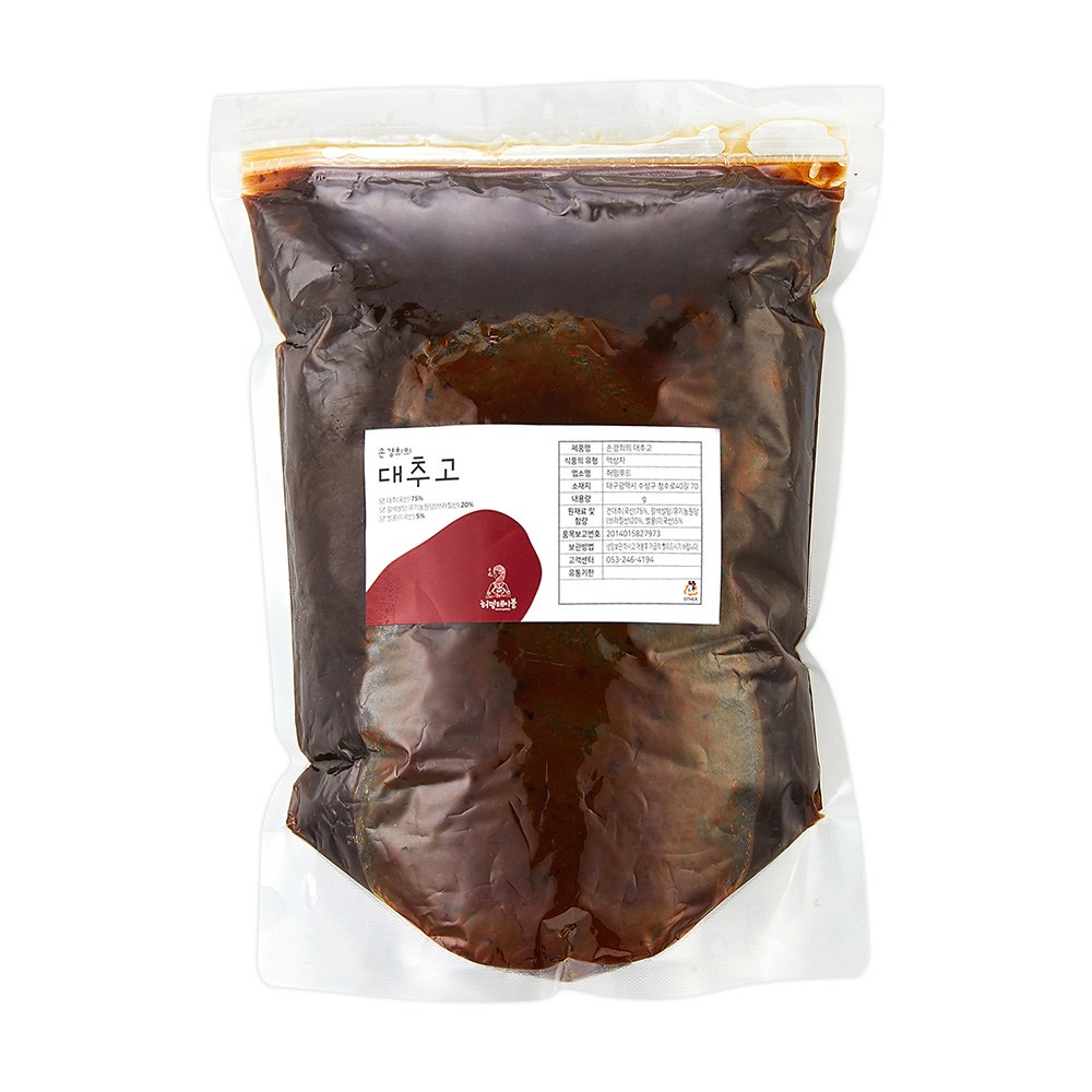 [히트상품] 허밍테이블 대추고 2kg (카페용 대용량) 경산대추, 1개입, 1개 - [