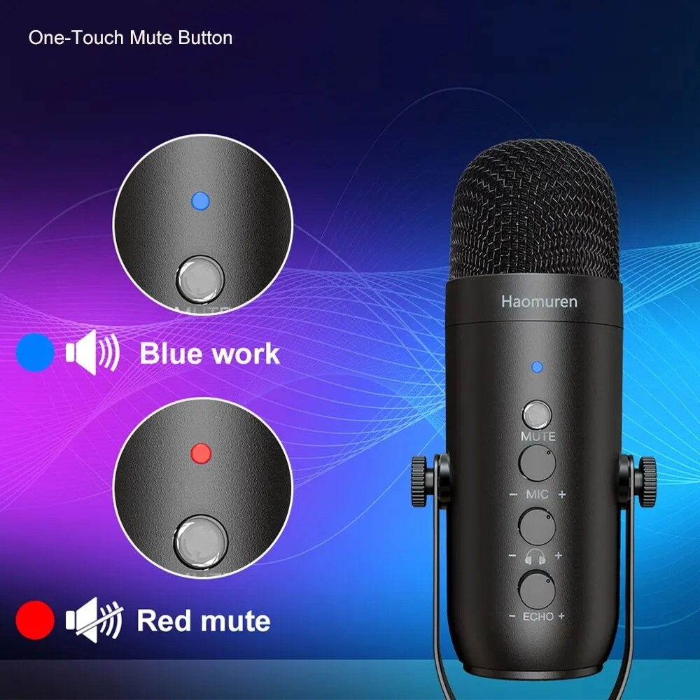 Zealsound Professional USB Streaming Podcast PC Microphone Studio Cardioid Condenser Mic Kit with Bo, black - thumb image