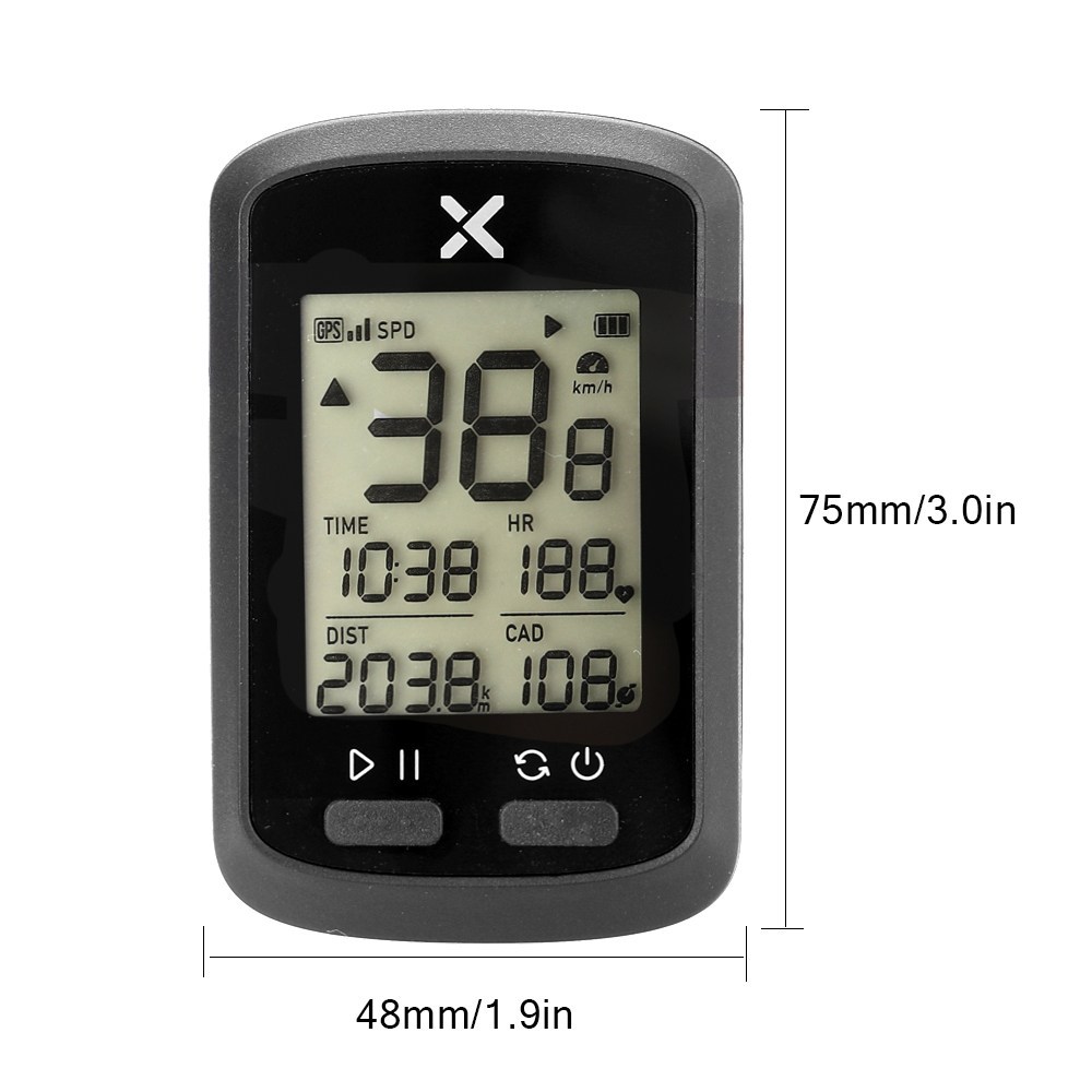 Lixada 무선 GPS 자전거 속도계 + 거치대, 블랙 - thumb image