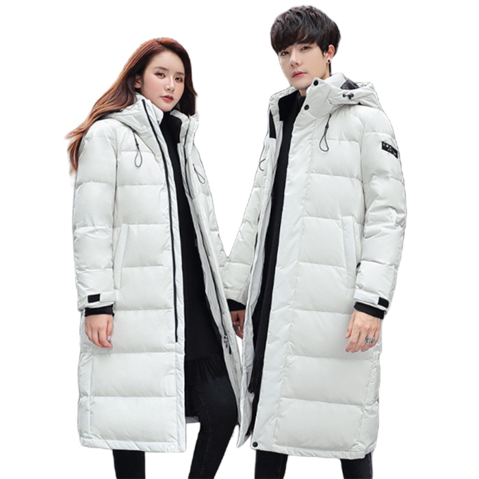 남녀공용 덕다운 후드 롱패딩 오리털 파카 - thumb image
