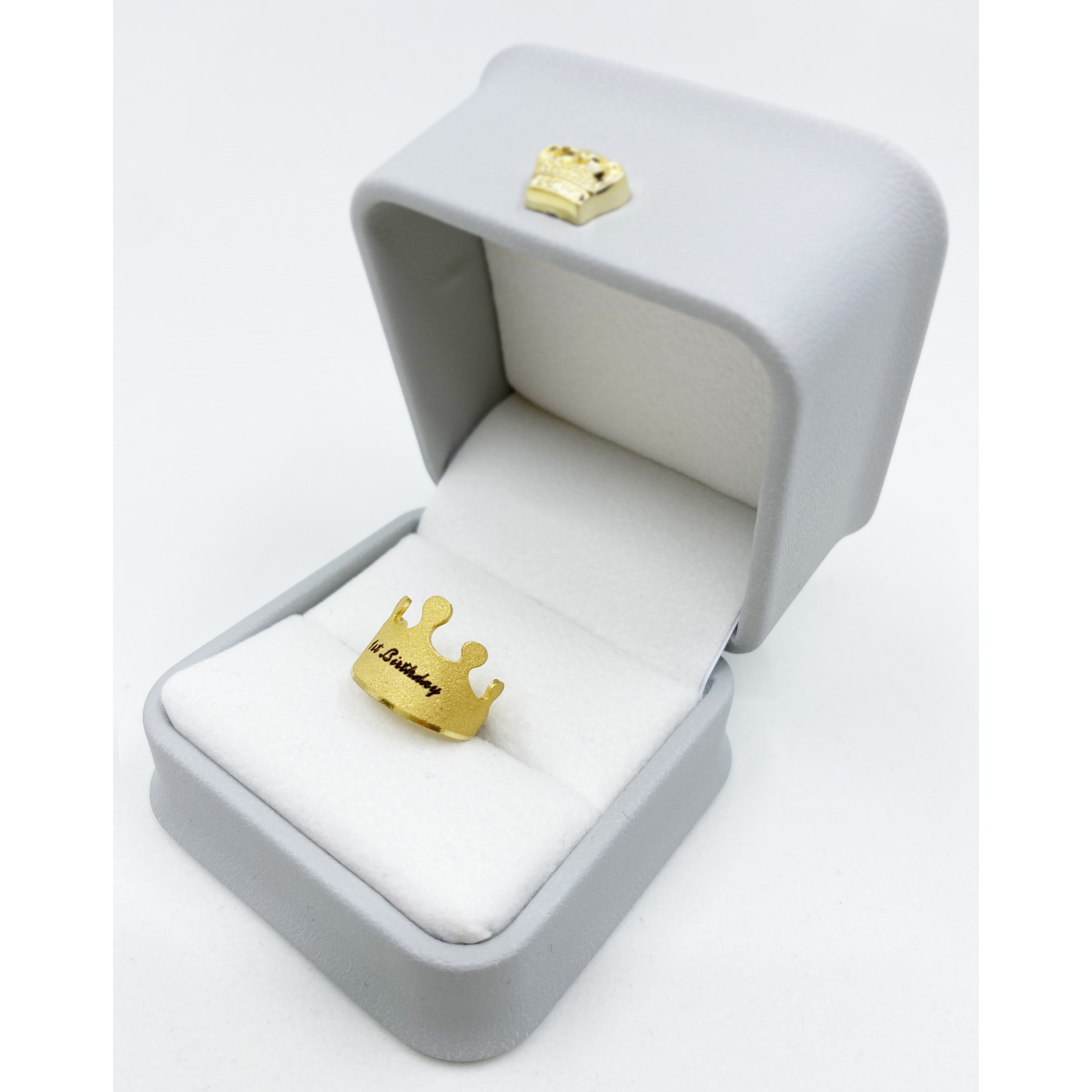 보름당 순금 24k 무지왕관 돌반지 1.875g / 3.75g - thumb image