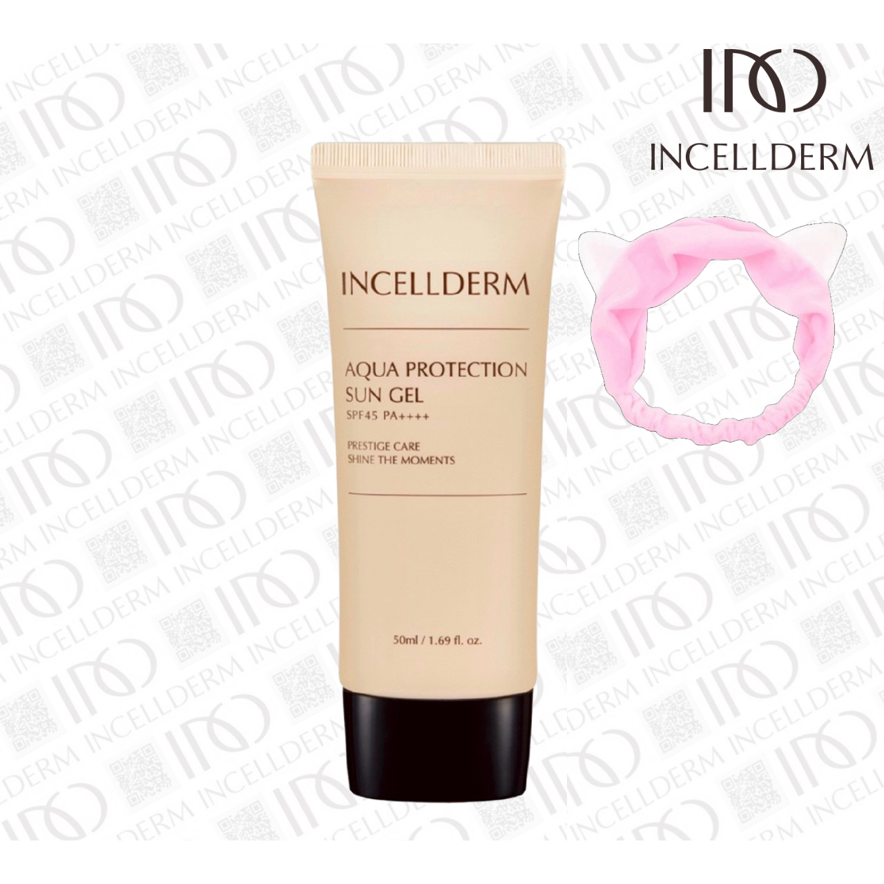 [정품 QR_내일도착 보장] 인셀덤 아쿠아 프로텍션 선젤 [50ml] + (샤워볼) 원빈화장품 선크림 INCELLDERM - [