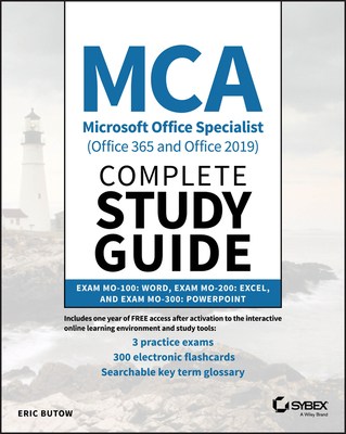 MCA Microsoft Office Specialist (Office 365 and Office 2019) Complete Study Guide: Word Associate Ex... Paperback, Sybex, English, 9781119718499 - M