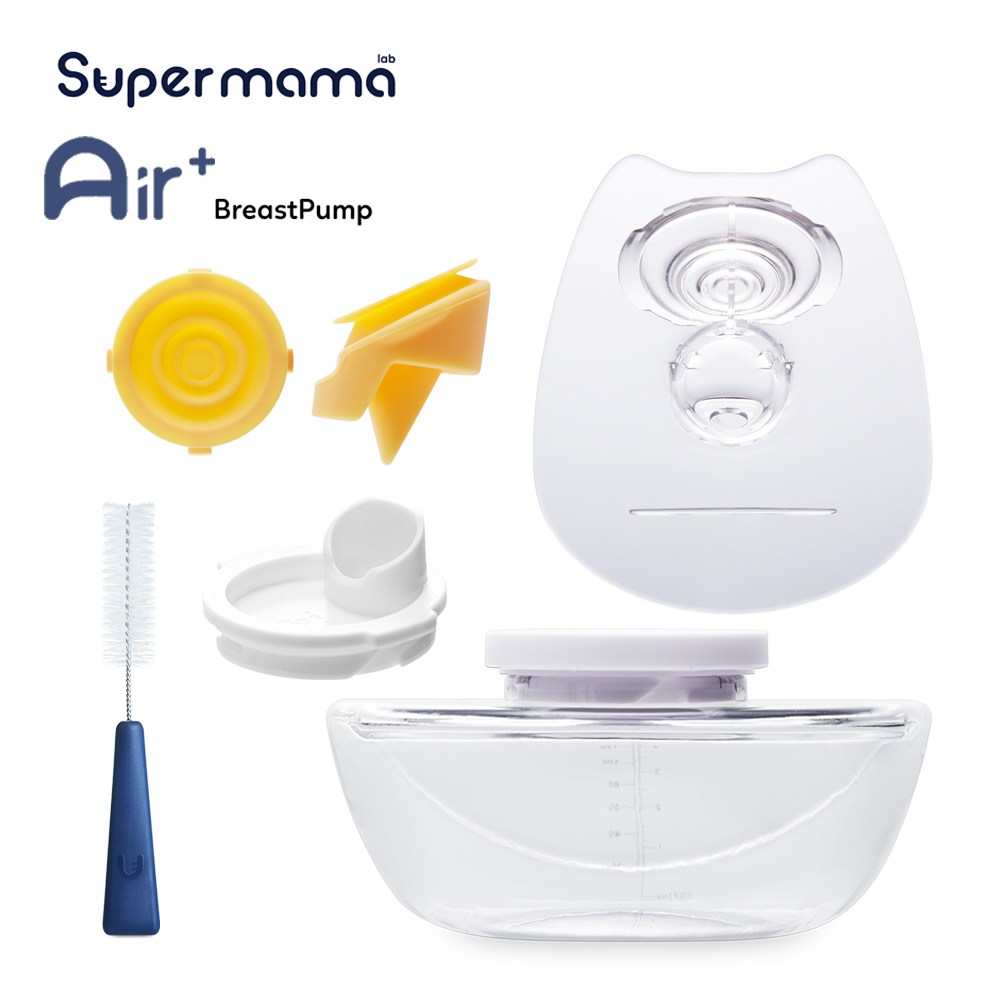 Supermama 超級媽媽Air Plus 吸乳器配件集乳瓶+密封蓋140ml 酷澎- 天天