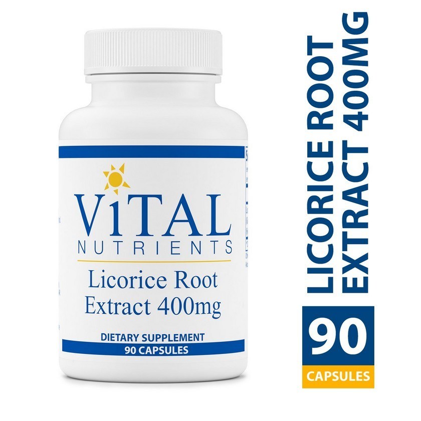 Vital Nutrients 감초DGL Licorice Root Extract 400mg 식물성 90캡슐, 1개[91,300원